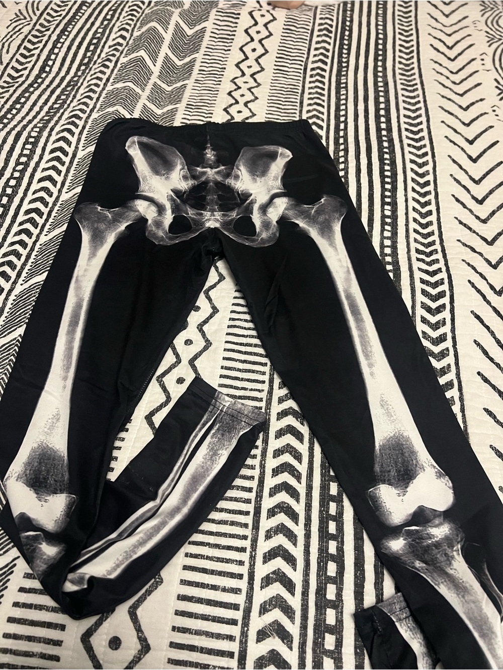 Black Skeleton Print Costume!! Leggings